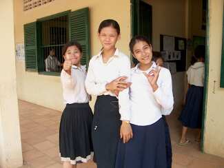 Students at deaf school